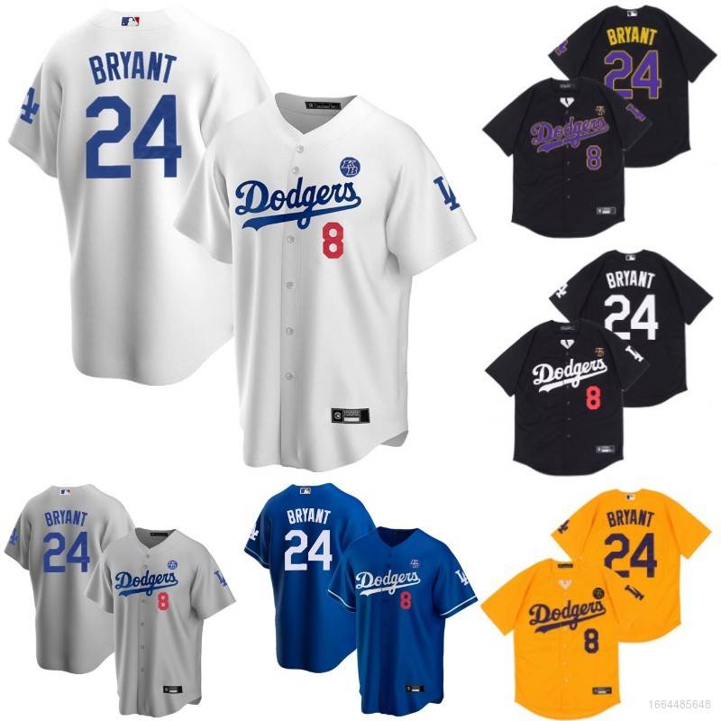 Áo Bóng Chày MLB Los Angeles Dodgers Kobe Memorial Jersey Thể Thao Giản Dị Cỡ Lớn Unisex