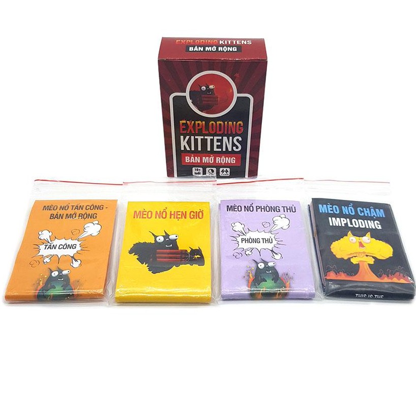 Mèo Nổ Exploding Kittens 4 Bản Mở Rộng Việt Hóa