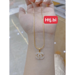 dây chuyền nữ mạ vàng dây mềm kèm mặt chale cực xinh sang trọng htj