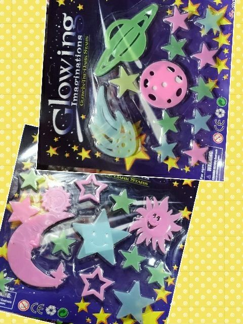 Combo 10 vỉ sao phát sáng, dạ quang