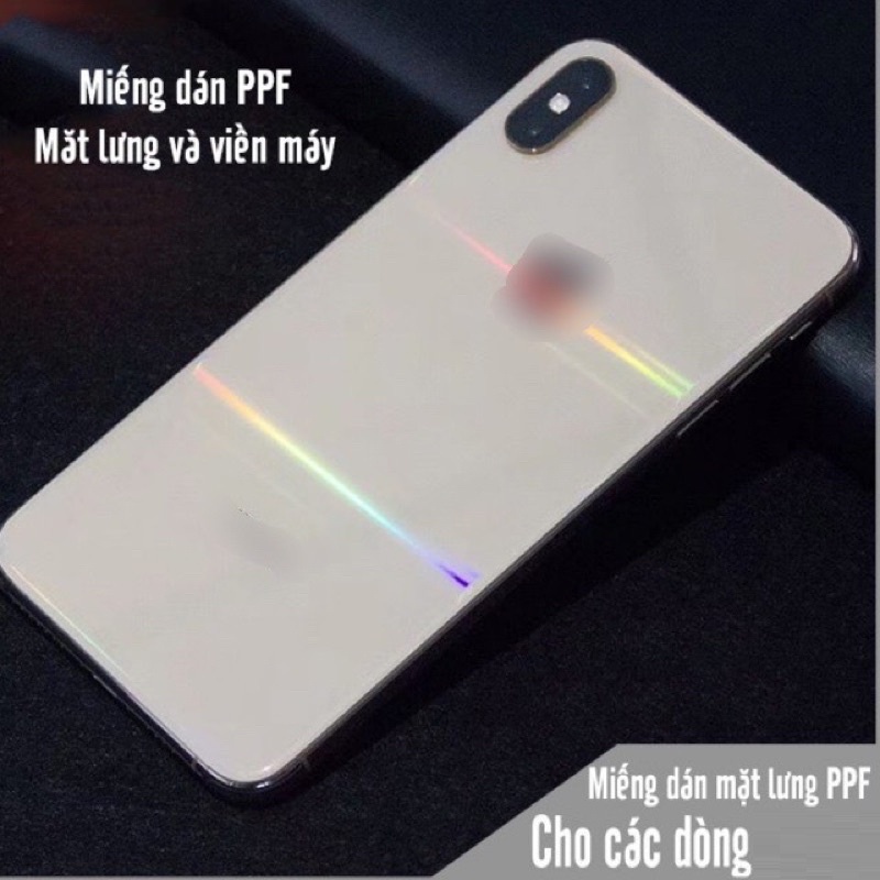 Miếng Dán Lưng PPF Full Viền Trong Dạ 7 Màu iPhone 15, 14, 13 , 12 Pro Max, 11, Xs Max, X, Xr, 7, 8 Plus, 6, 6s Plus