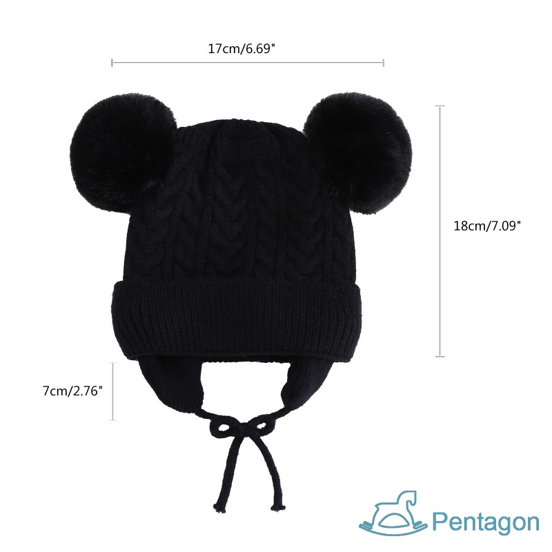 Mũ Len Trùm Tai Màu Sắc Nhã Nhặn Dành Cho Bé