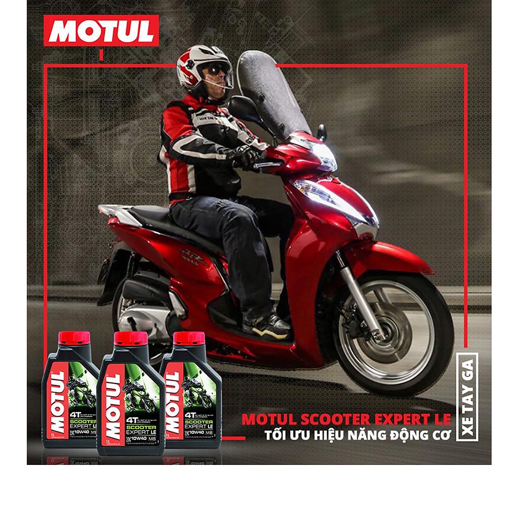 Nhớt xe ga bán tổng hợp Motul Scooter Expert 4T 10w40