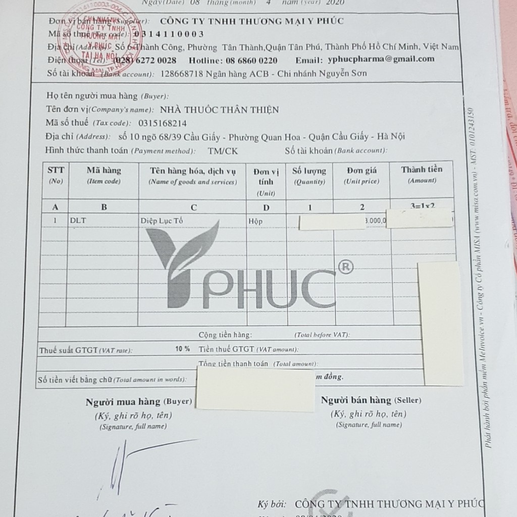 Diệp Lục Tố YPhuc- Hỗ trợ tốt cho hệ tiêu hóa, giảm táo bón, bổ xung chất xơ, kích thích hệ tiêu hóa (hộp 15 gói)