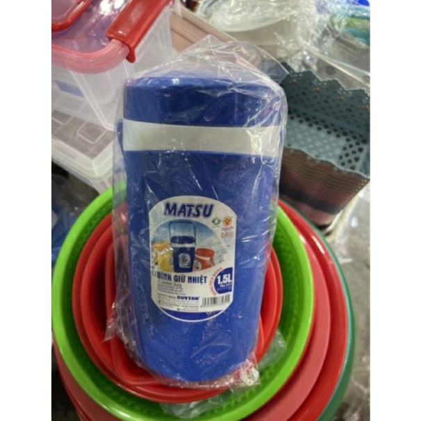 #Sale sốc mùa hè# Bình giữ nhiệt, bình đá cá nhân bằng nhựa có quai xách dáng dài Matsu Duy Tân - giữ nhiệt tối ưu, đẹp
