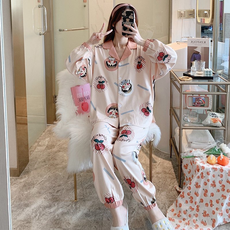 Bộ ngủ pyjama dài tay quần dài bộ mặc nhà pijama | BigBuy360 - bigbuy360.vn