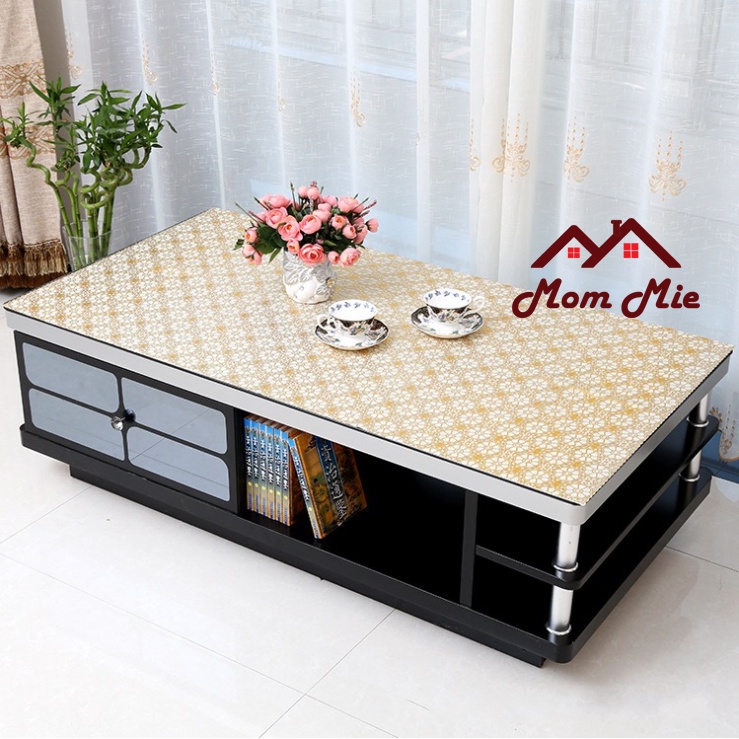 [50x110cm] Khăn trải bàn hoa văn dập nổi sang trọng nhiều mẫu - Màu vàng, bạc - A012