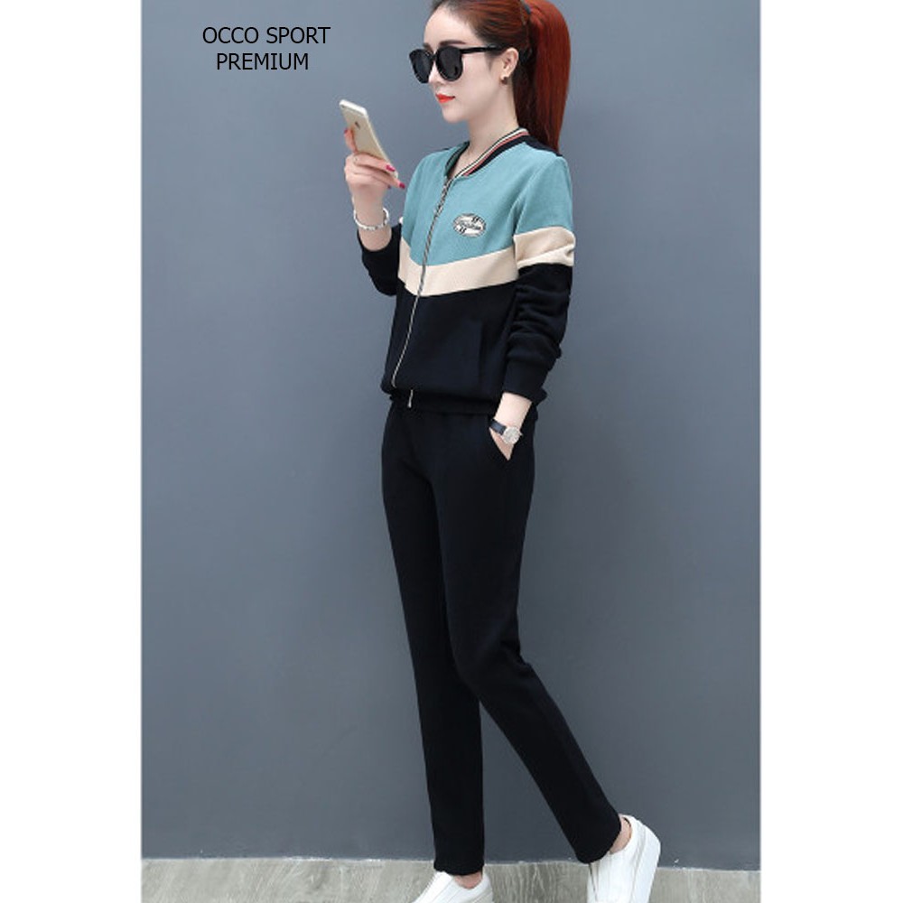 Bộ đồ thể thao khóa kéo phối màu TT505_HÀNG XUẤT NHẬT-HÀN
