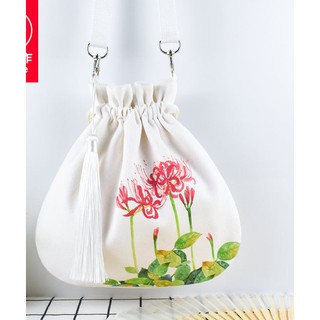 [Có sẵn] Túi cổ trang in hoa - Túi xách cầm tay