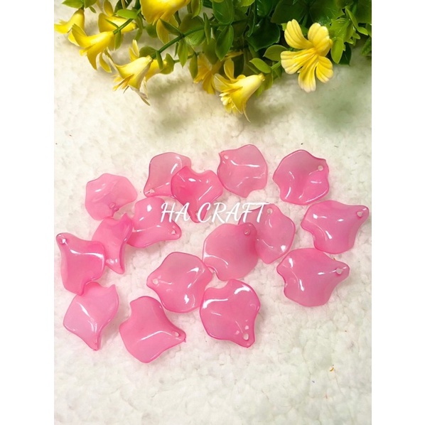 Cánh CONG NHỠ (cong vừa, cánh hoa hồng), vật liệu hoa đá pha lê Handmade