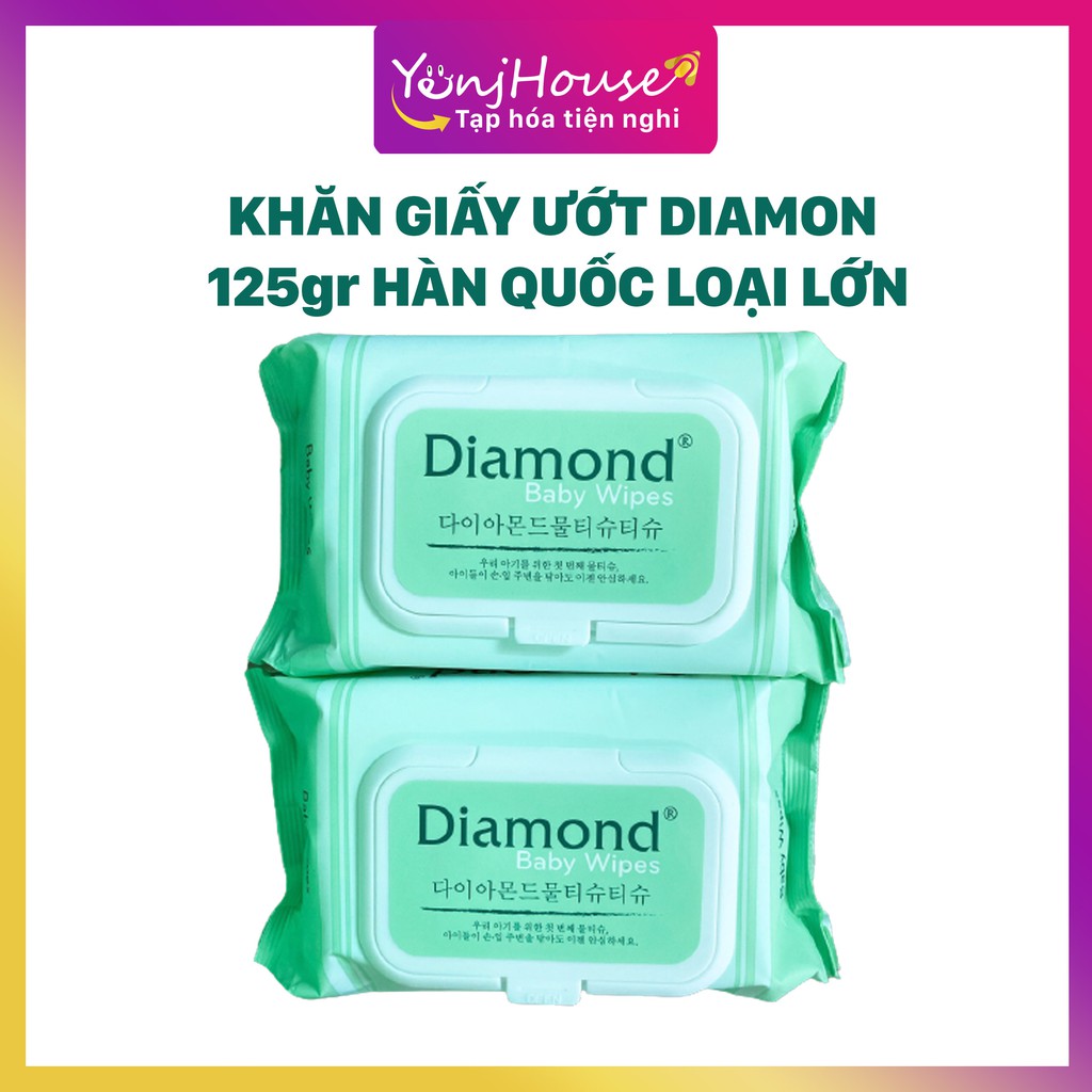 KHĂN GIẤY ƯỚT DIAMON 125G HÀN QUỐC LOẠI LỚN – YENJHOUSE