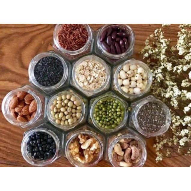 Bột ngũ cốc dinh dưỡng nhà làm loại 16 hạt ( 1kg = 2 hộp như hình)