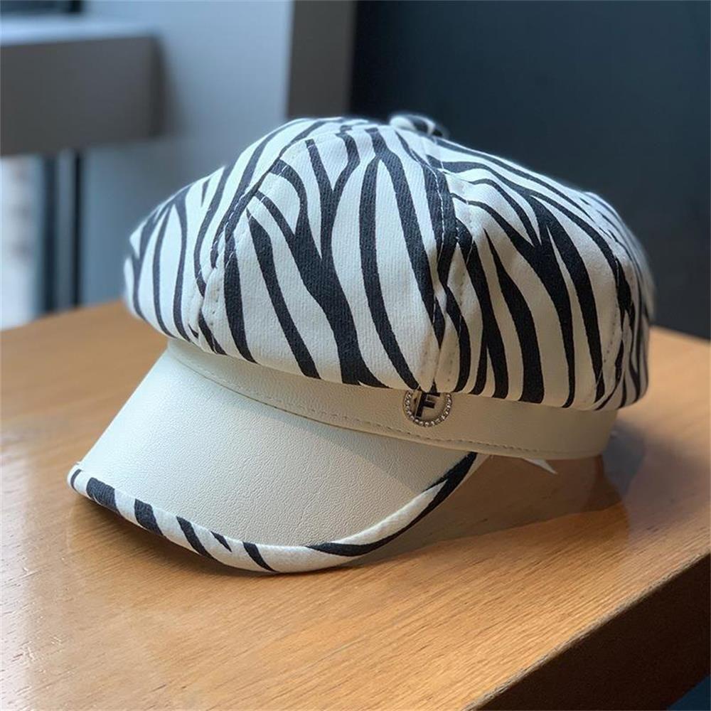 Nón Beret Da PU Màu Trơn Thời Trang Cho Nữ