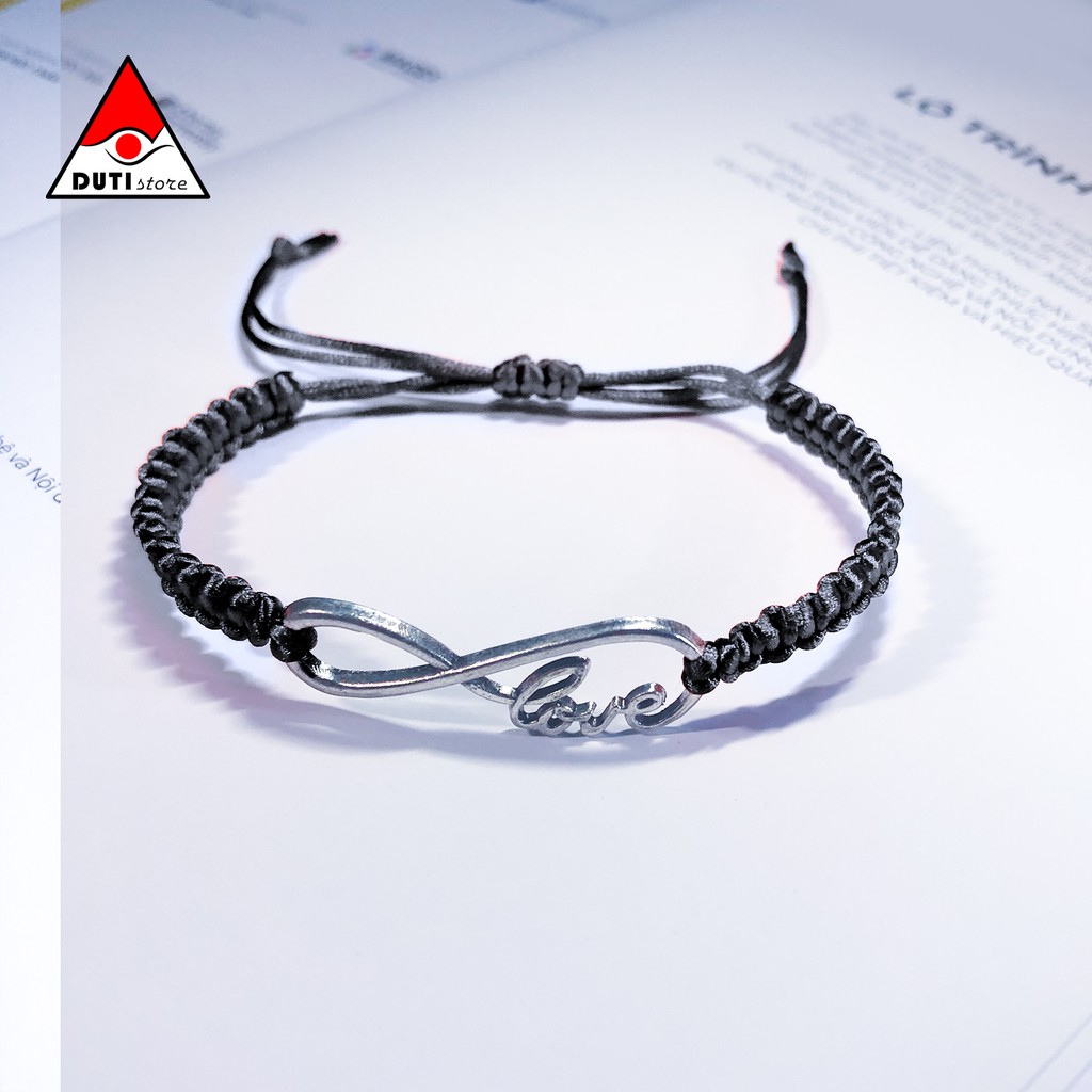 Vòng tay cặp đôi Tình Yêu Vô Cực DutiOS VL8001 kiểu rút