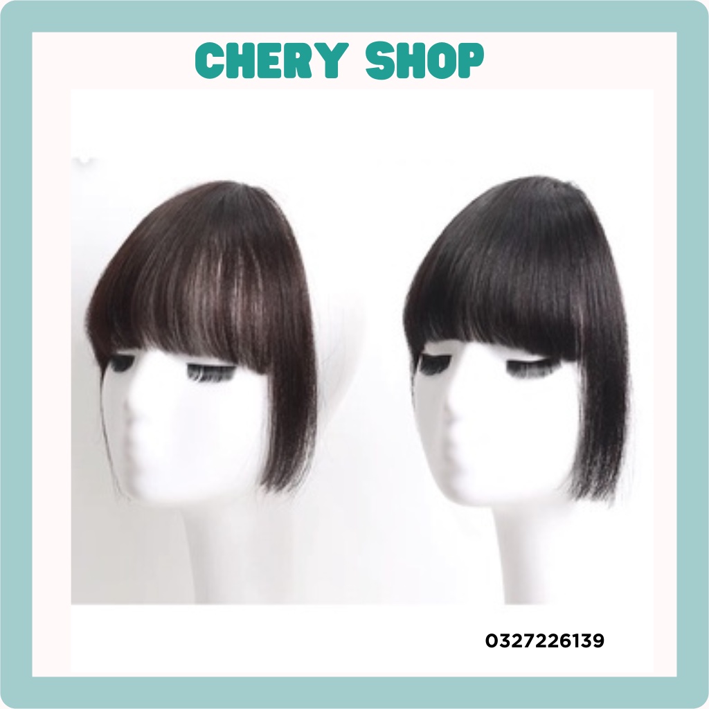 Tóc giả nữ mái dày NHẬT BẢN làm bằng sợi tơ cao cấp uốn ép thoải mái