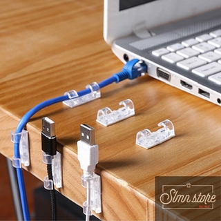 Nẹp dây điện dán tường treo giữ cố định dây sạc, cáp sạc thông minh, bộ kẹp đi dây điện 20 cái có kèm keo dán. SD1_NepDD