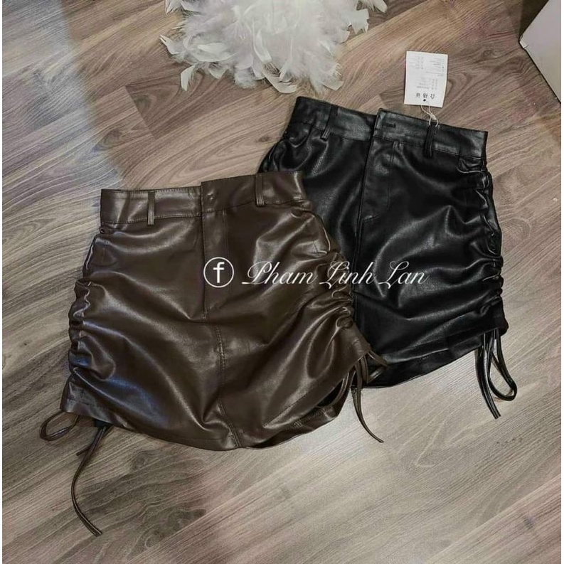 Chân váy da rút sườn 1 khuy | BigBuy360 - bigbuy360.vn