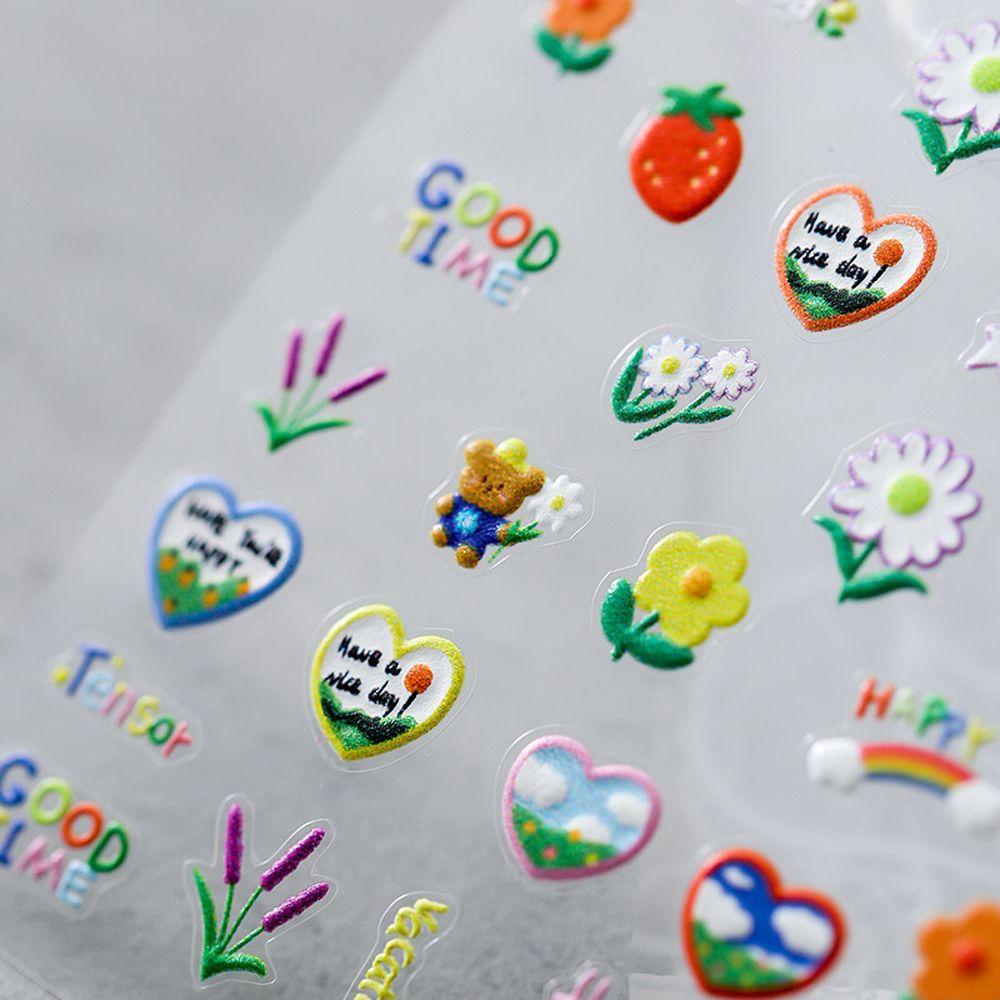 Miếng Dán Trang Trí Móng Tay Tự Dính Họa Tiết Hoạt Hình Dễ Thương