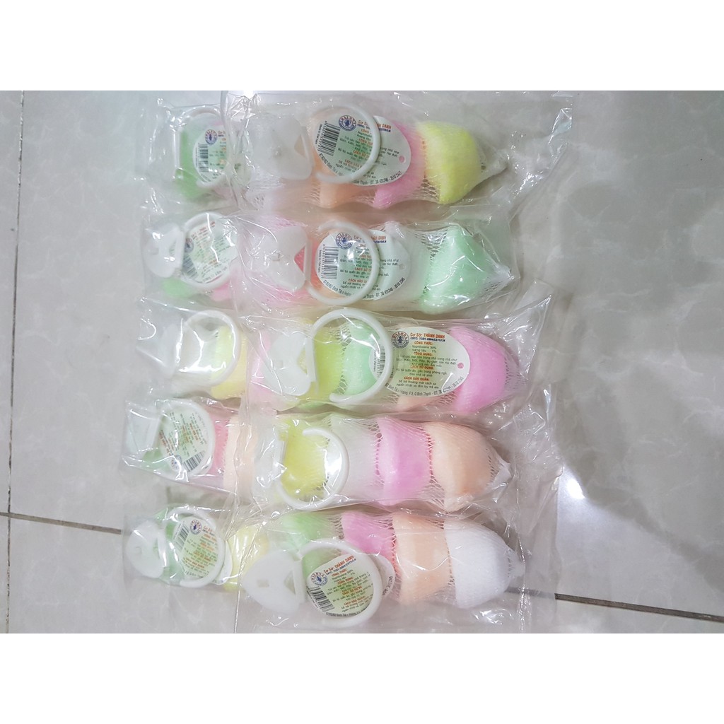 Long não hình thỏi vàng túi lưới treo đủ màu, 4 thỏi 1 túi