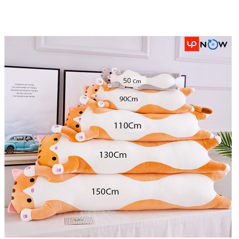 Gấu Bông Mèo Dài Hoàng Thượng màu vàng đẹp giá rẻ, Upnow, Kích Thước 1m3