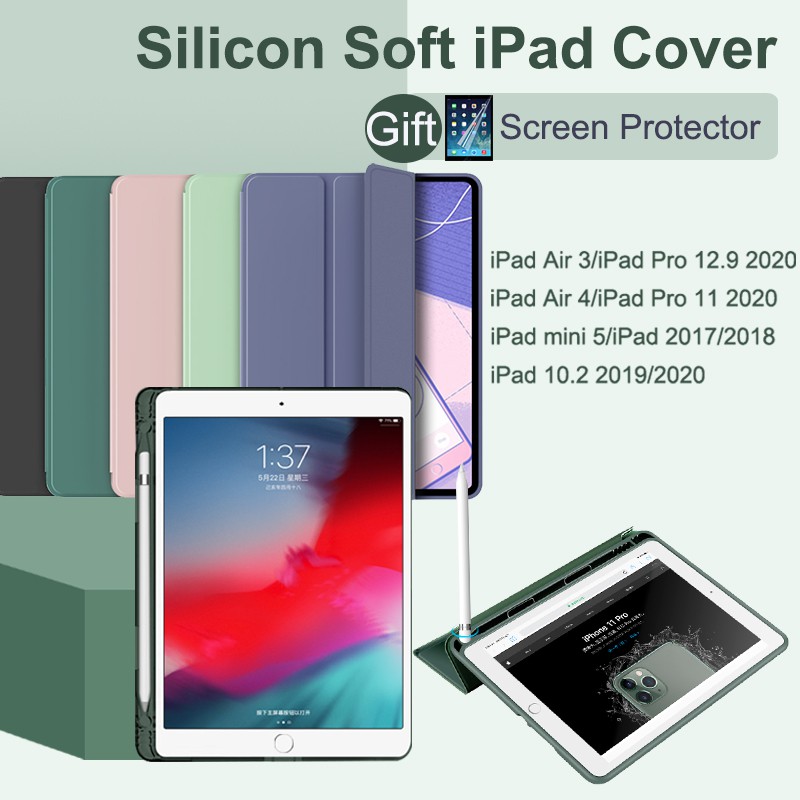 Bao da máy tính bảng mềm cao cấp cho 2020 Ipad 10.2 Ipad Air 4 2019 7th Mini 11 / 12.9 2020 Ipad 2018/ 2017 Ipad Air2 Air1