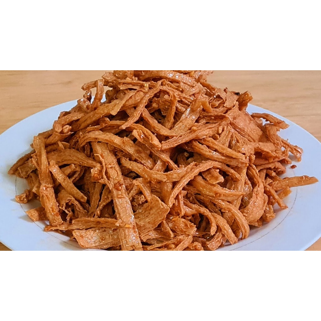 Khô sườn non chay ướp sẵn gia vị  gói 500gr '' xé sợi''
