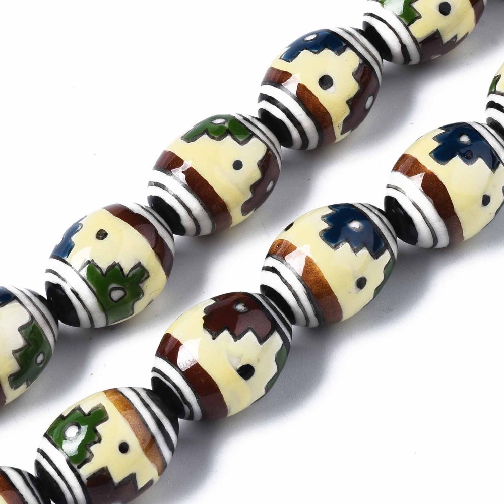 Chuỗi Hạt Gốm Sứ Handmade 1 Sợi Hình Chữ Nhật/Hoa Hồng/Oval/Ngôi Sao/Trái Tim/Hoa Hồng Làm Trang Sức Thủ Công