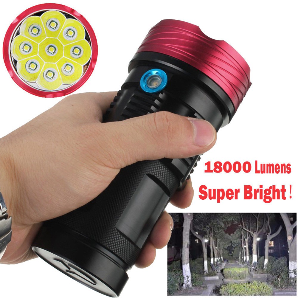 Đèn Pin Led 1 18000lm 9x Xml T6 Led