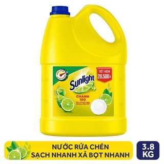 Nước rửa chén Sunlight Chanh 100 can 3,8kg