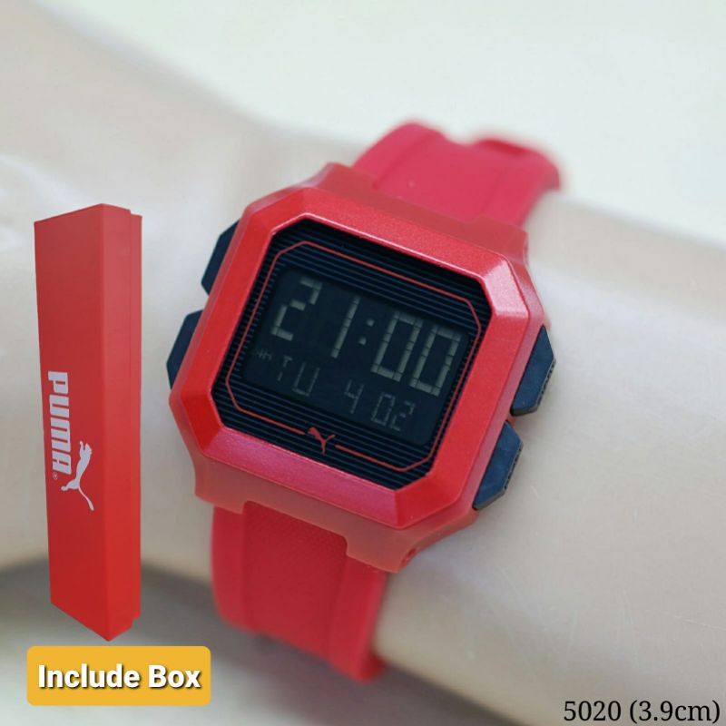 Đồng Hồ Kỹ Thuật Số Puma 7900-H Bằng Cao Su Thời Trang Cho Nữ Kèm Hộp Đựng