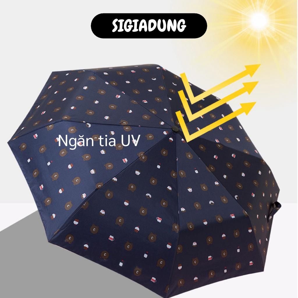 [SGD] Dù Che Mưa - Ô Nhỏ Gấp Gọn Hình Gấu Brown Chống Tia UV, Che Mưa Nắng  6998