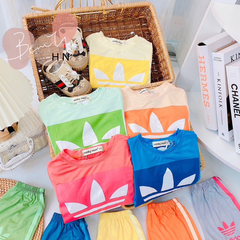 [Bé 10-27kg] Bộ Ngắn tay Thun Lạnh tay Thể Thao Minky Mom cho bé trai, bé gái [ HÀNG CHUẨN ]