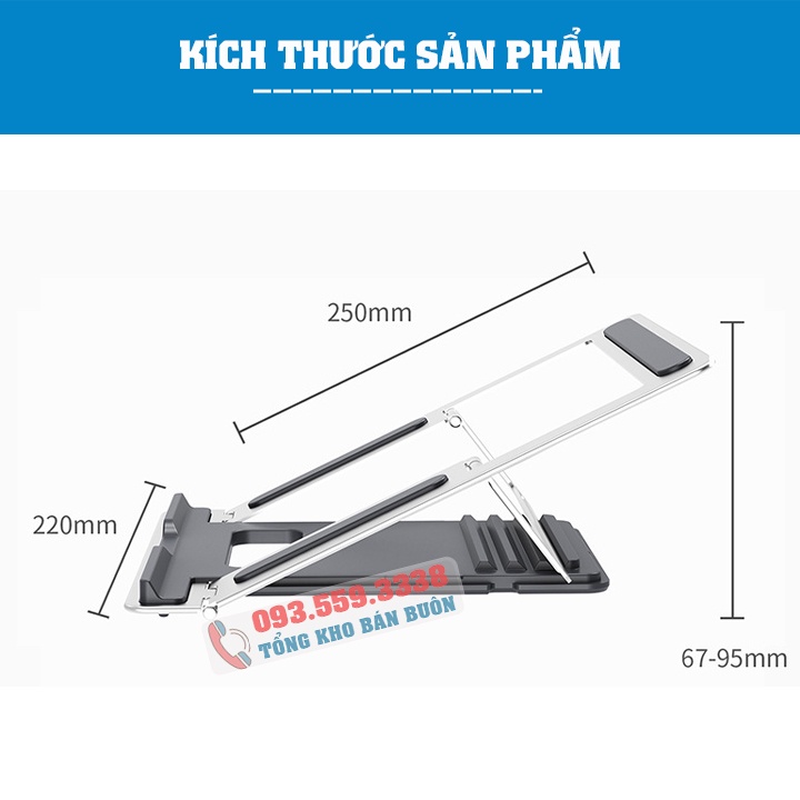 Giá đỡ Laptop / Macbook T8 10 - 16 Inch - Kệ Đỡ Laptop - Ipad - Máy Tính Bảng - Hợp Kim Nhôm - Tản Nhiệt Tốt