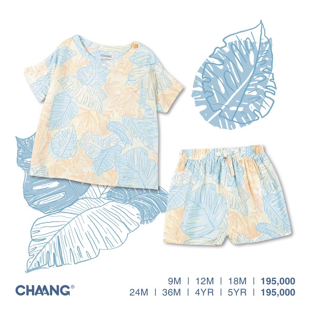 Bộ Cộc Lanh Cúc Vai Sea Leaf [CHAANG]
