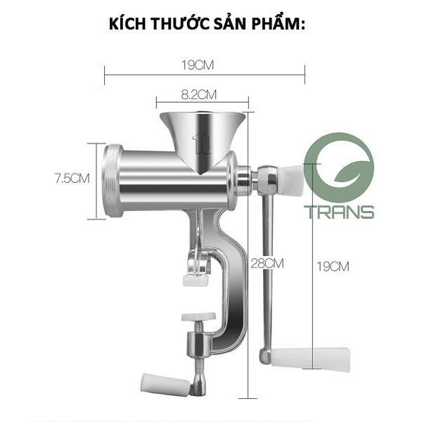 Máy Xay Thịt Cầm Tay Hợp Kim Nhôm