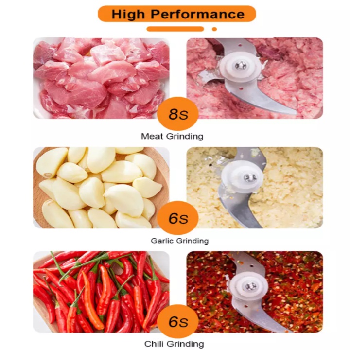 Máy xay thực phẩm,  xay thịt, rau củ quả, xay tỏi ớt nhãn hiệu Biolomix BC615 - BẢO HÀNH 1 NĂM