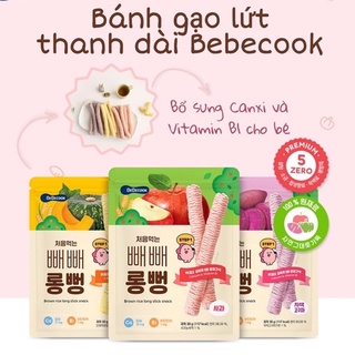 Date 6.2023 Bánh gạo lứt thanh dài BEBECOOK Hàn Quốc