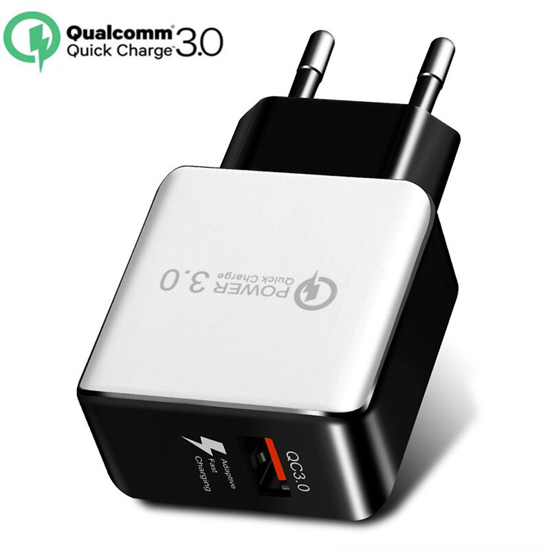 Quick Charge QC3.0 Mobile Phone Charger USB Travel Wall EU Charger Smartphone Fast Charging For iPhone Samsung Xiaomi LG