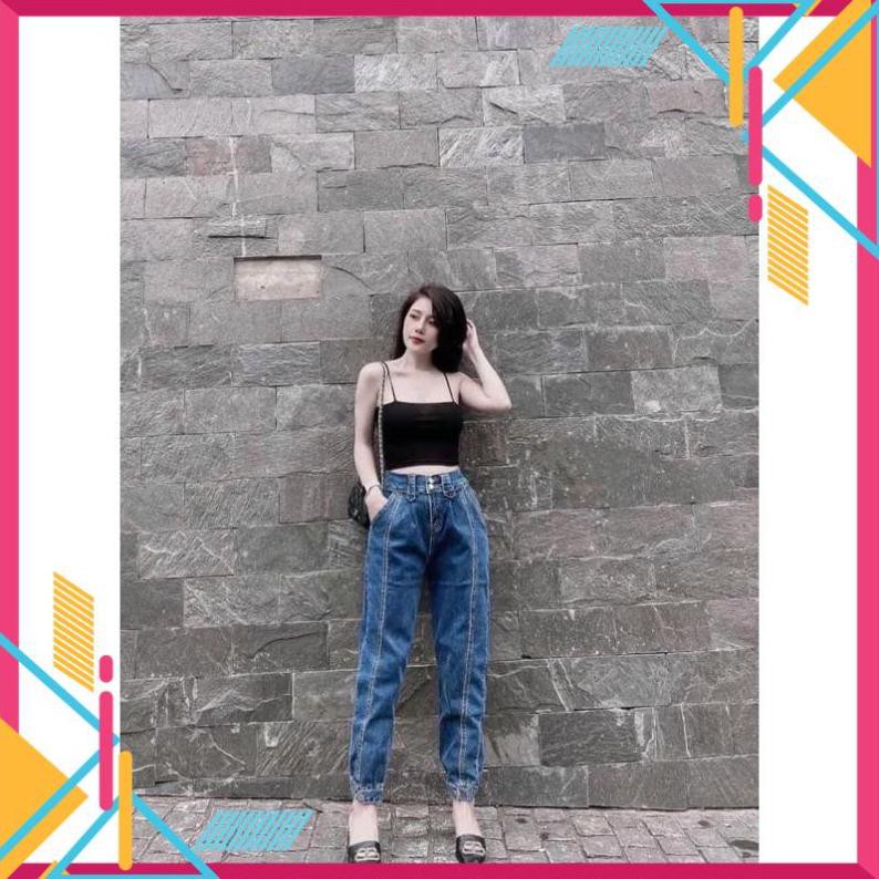 ODER QUẦN JEANS BOMBER CẠP CHUN GÂN SỌC - 2 MÀU
