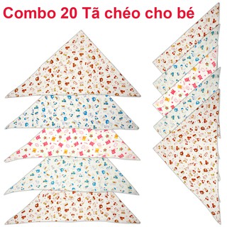 Combo 20 Tã chéo sơ sinh cao cấp 100 % cotton mềm mịn, an toàn cho trẻ sơ sinh