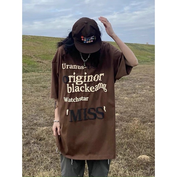 Áo Thun Tay Lỡ Unisex MISS Vải Tici Form Rộng - 84unisex