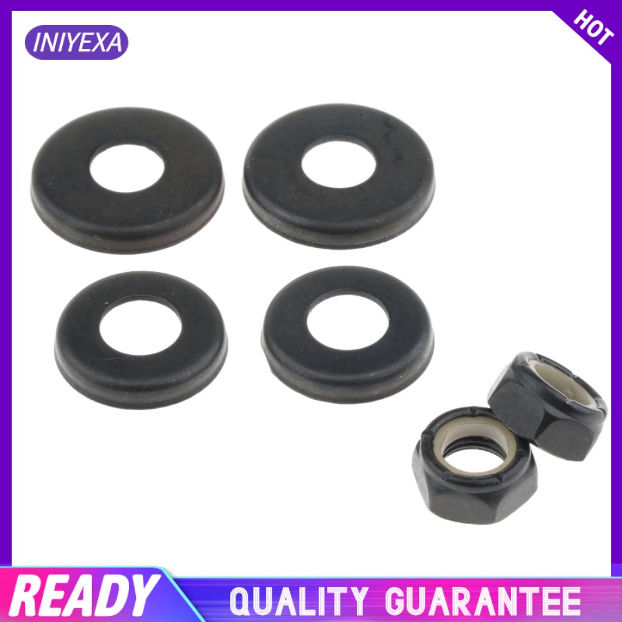 4pcs Replacement Longboard / Skateboard Bushings Washers Cup Cushion Shock Proof With 2pcs Nuts