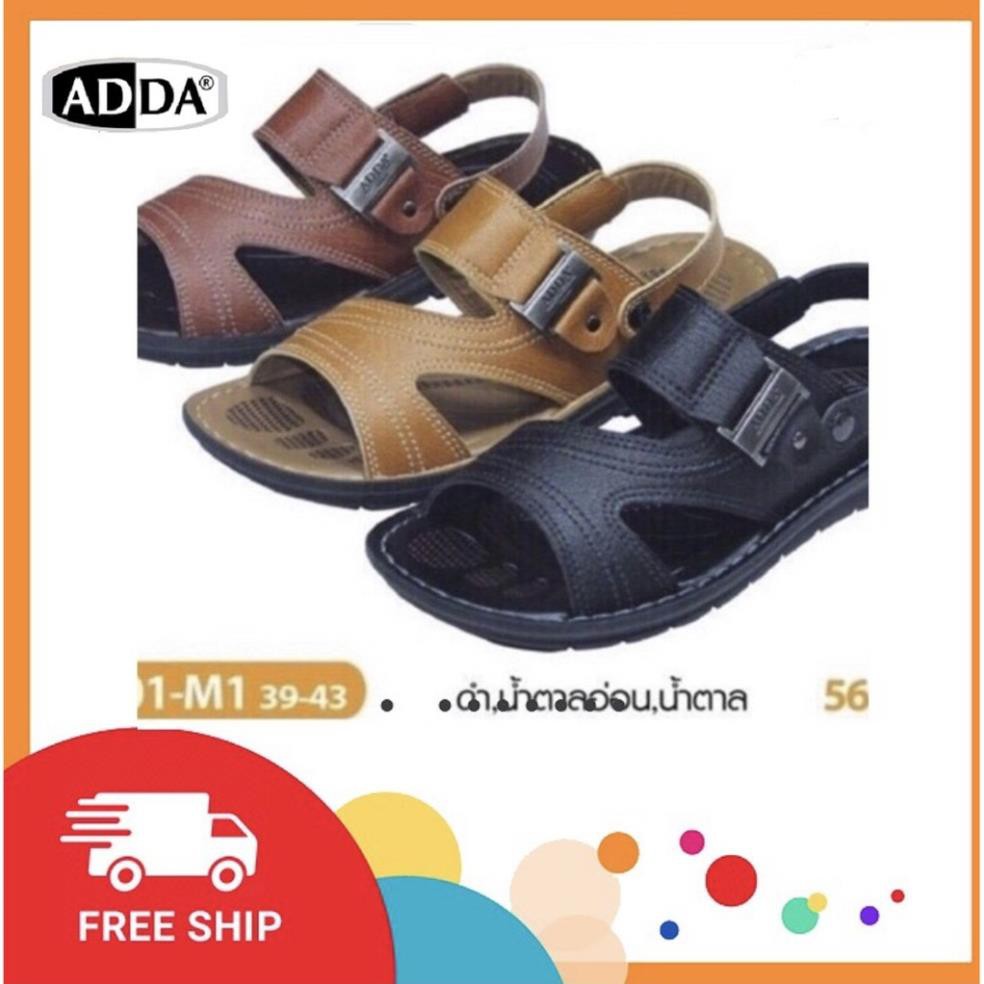Giày sandal Thái Lan nam da ADDA P1C01 - vàng ,đen,nâu -b11