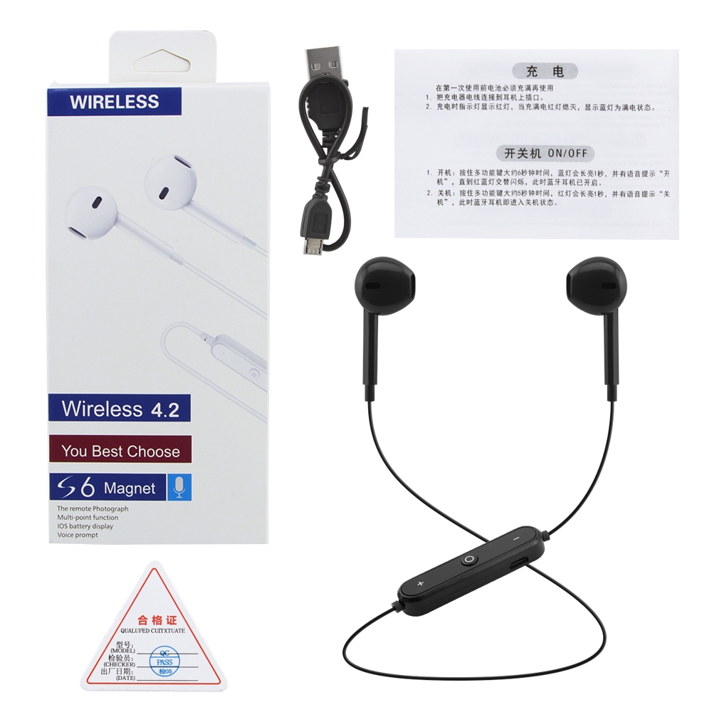 Tai Nghe Bluetooth Không Dây Đeo Cổ Kèm Mic Cho Điện Thoại Iphone Xiaomi Huawei