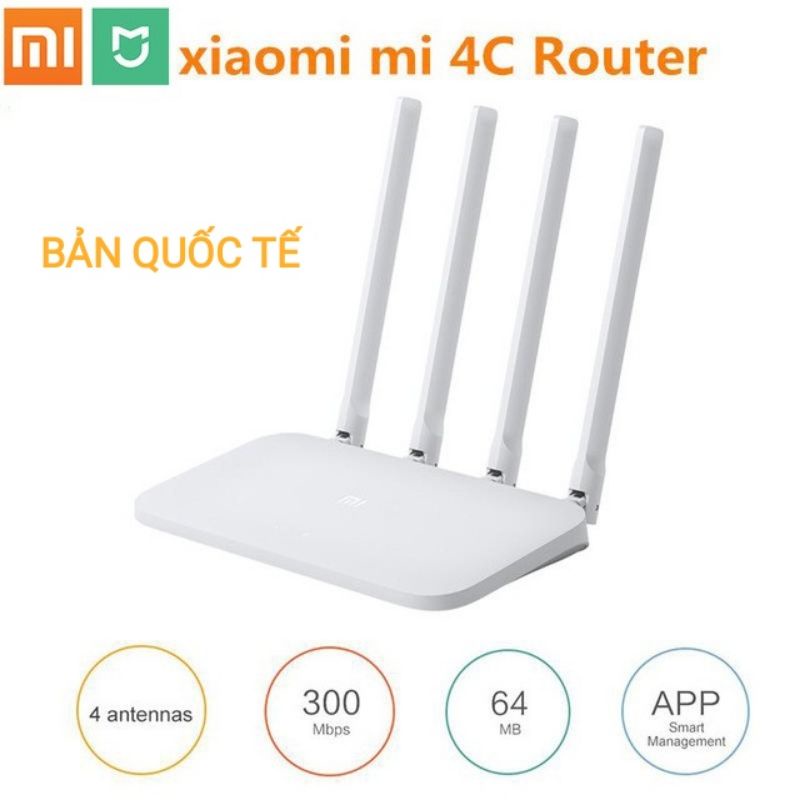 [ Tiếng Anh] Bộ Phát Wifi Xiaomi 4C, bản hỗ trợ kích sóng wifi 300Mbps