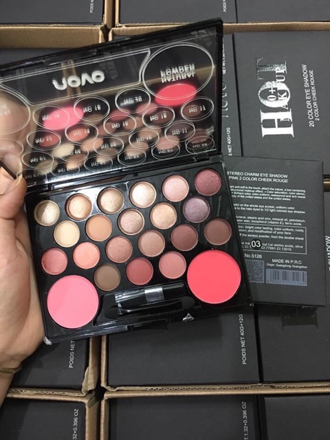 SÉT MÀU MẮT NOVO 20 Ô + MÁ HỒNG+ HIGHLIGHT | BigBuy360 - bigbuy360.vn