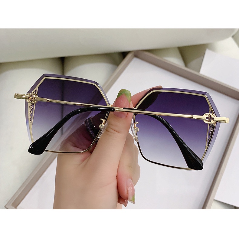 Kính Mát Gọng Kim Loại Chống Tia UV Phong Cách Âu Mỹ Mới