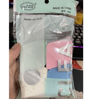 Set 4 Bông Mút Trang Điểm hình vuông