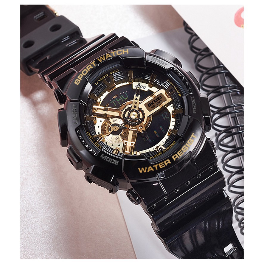 [Mã FASHIONCB264 giảm 10K đơn bất kỳ] Đồng Hồ SKMEI 2 Kiểu Hiển Thị Analog Kỹ Thuật Số Có Đèn LED Thể Thao Dành Cho Nam