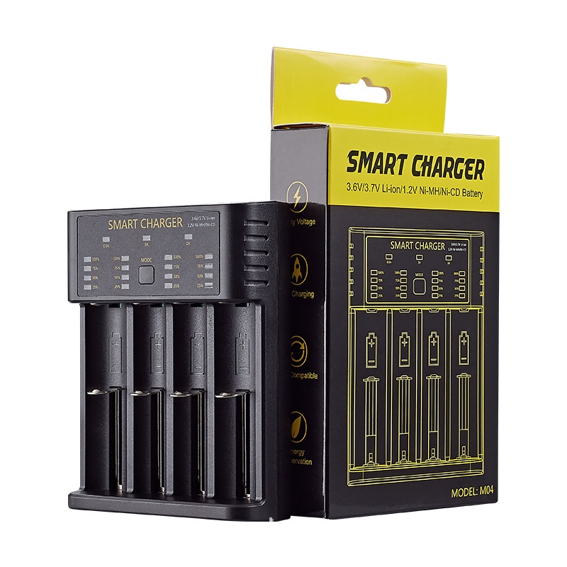 Bộ sạc pin AA 18650 thông minh đa năng Smart Charger - Sạc được nhiều loại pin 1,2V - 3,7V dòng điện cao 2A